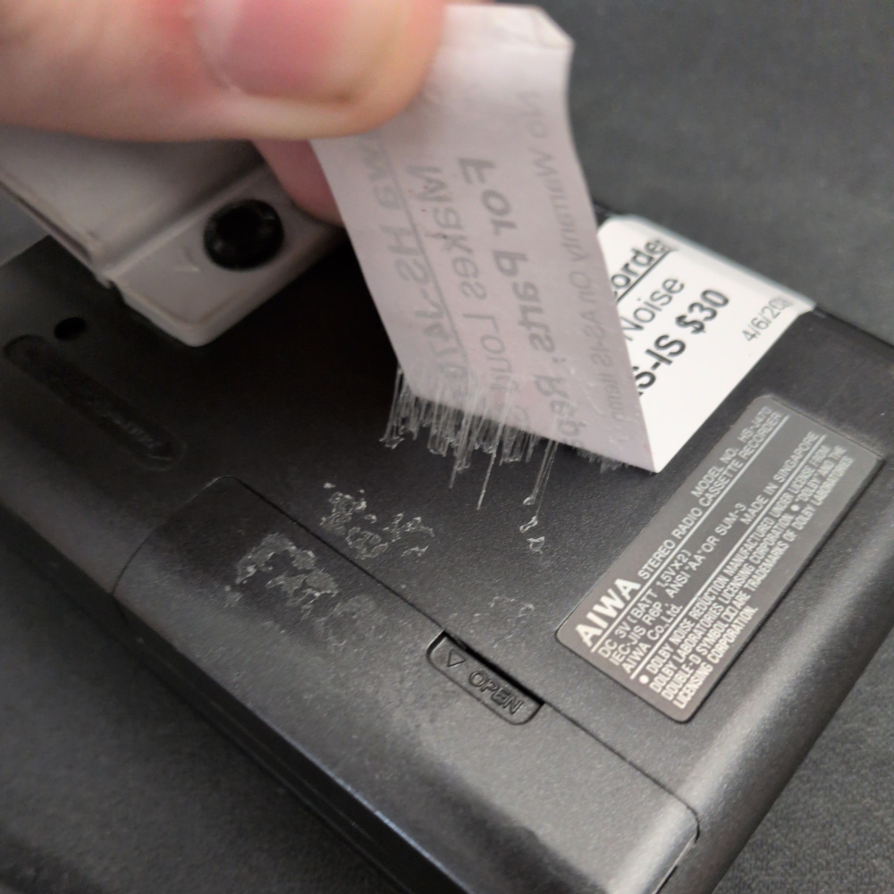 Gross label adhesive